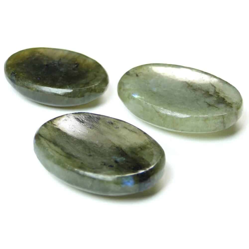 Nature's Crest - Labradorite Worry Stone Palm Stone Thumb Stone - Labradorite Worry Stone Multiple