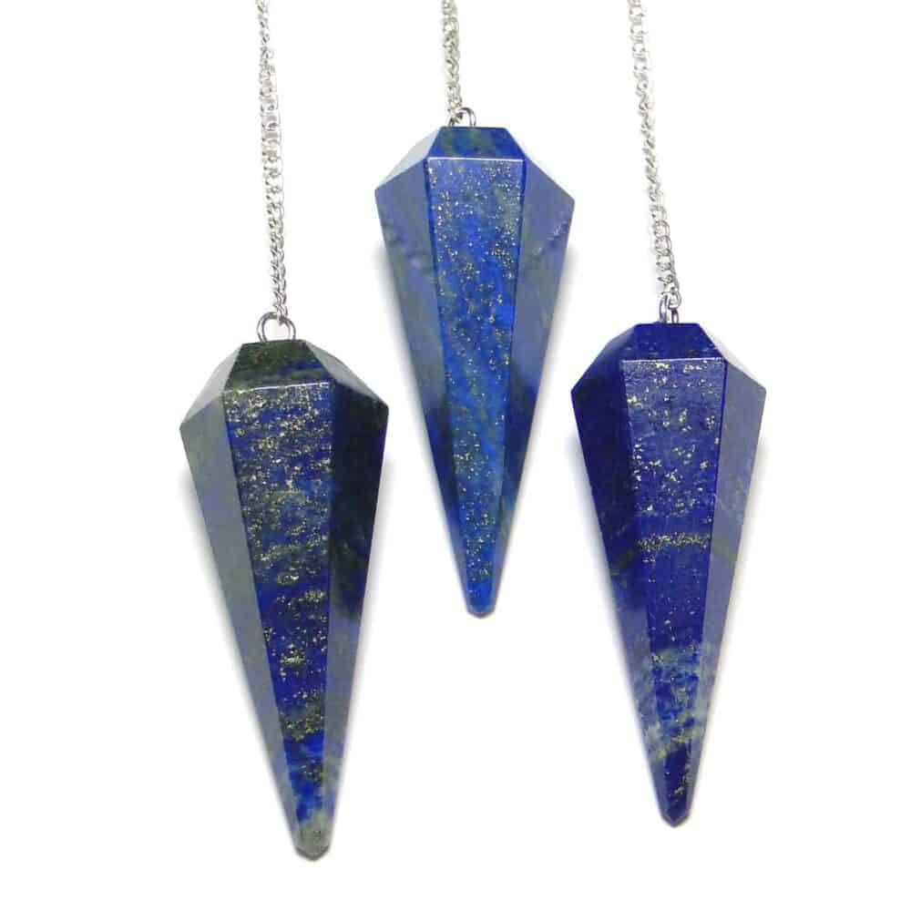 Nature's Crest - Lapis Lazuli Faceted Dowsing Pendulum - Lapis Lazuli Pendulum Multiple