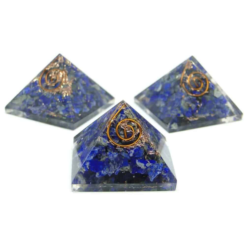 Nature's Crest - Lapis Lazuli Orgone Pyramid - Lapis Orgone Pyramids Multiple