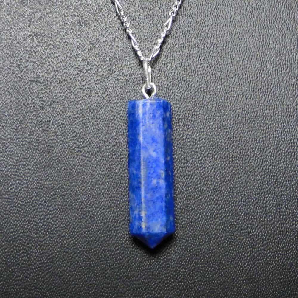 Nature's Crest - Lapis Lazuli Pencil Pendant - Lapis Pencil Pendant Black