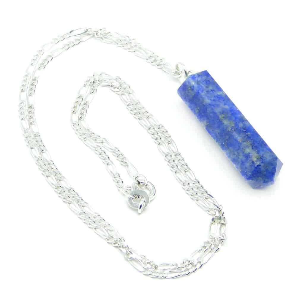 Nature's Crest - Lapis Lazuli Pencil Pendant - Lapis Pencil Pendant Chain