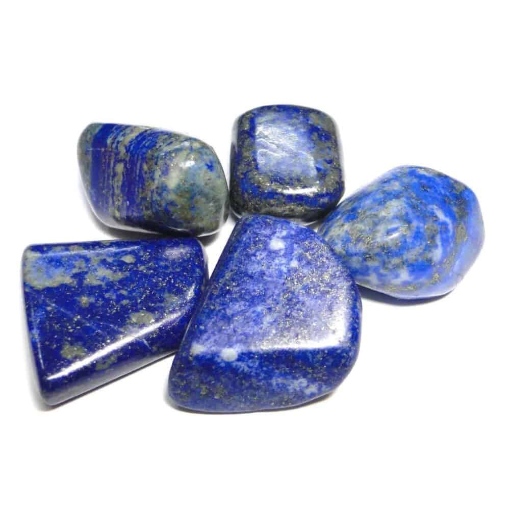 Nature's Crest - Lapis Lazuli Tumbled Pebble Stones - Lapis Tumbled Stone 5 Pc