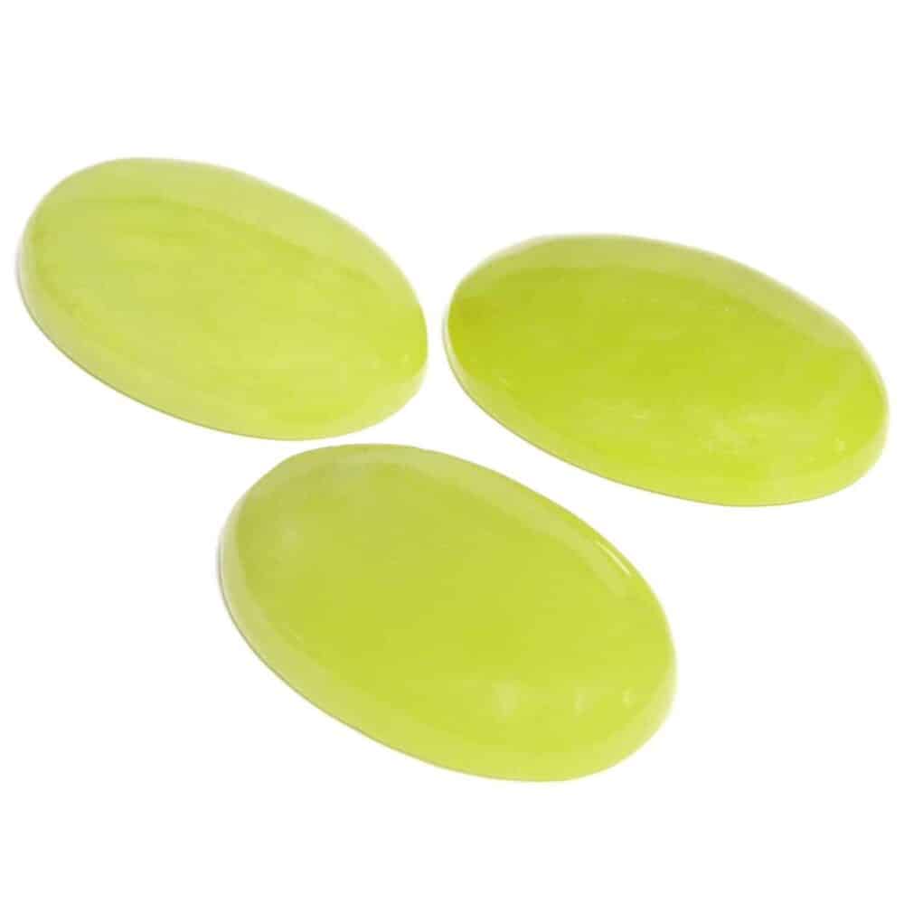 Nature's Crest - Lemon Jade Oval Cabochon - Lemon Jade Cabochon Multiple