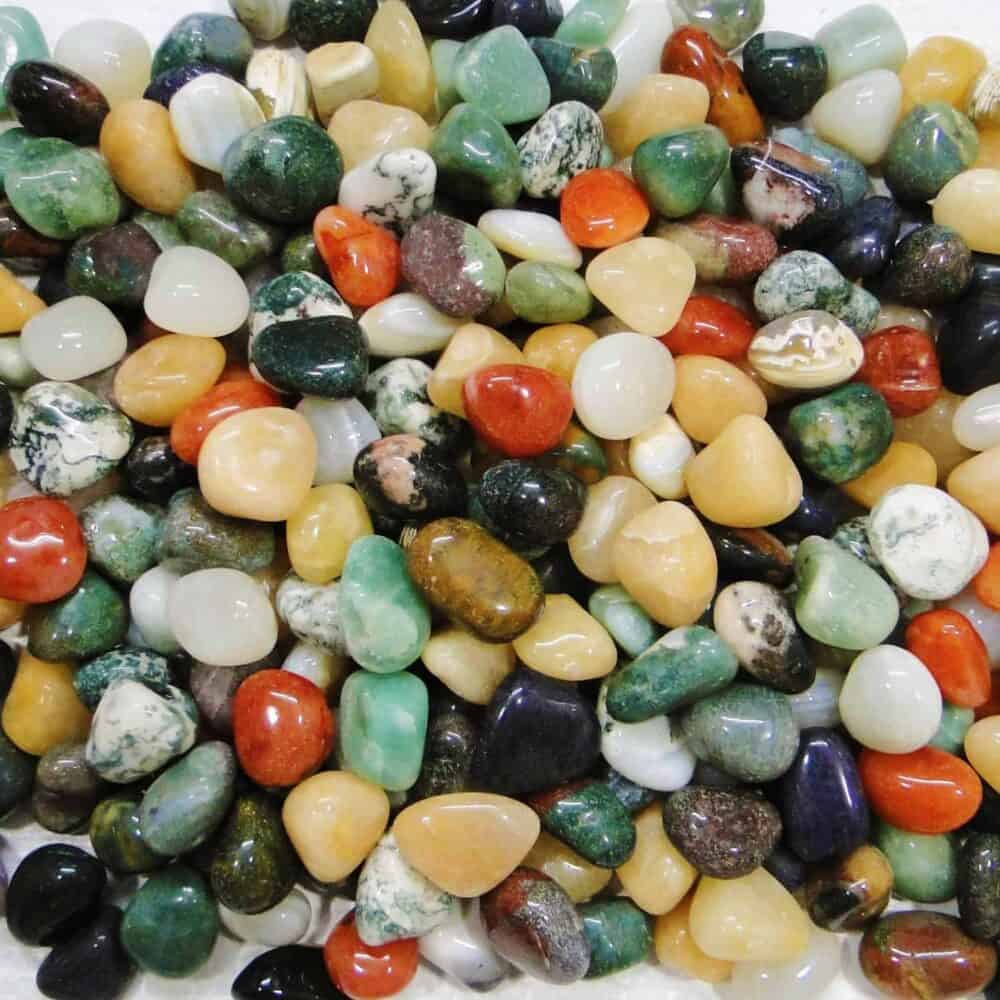 Nature's Crest - Assorted Mix Tumbled Pebble Stones - Multicolour Mix Tumbled Stones