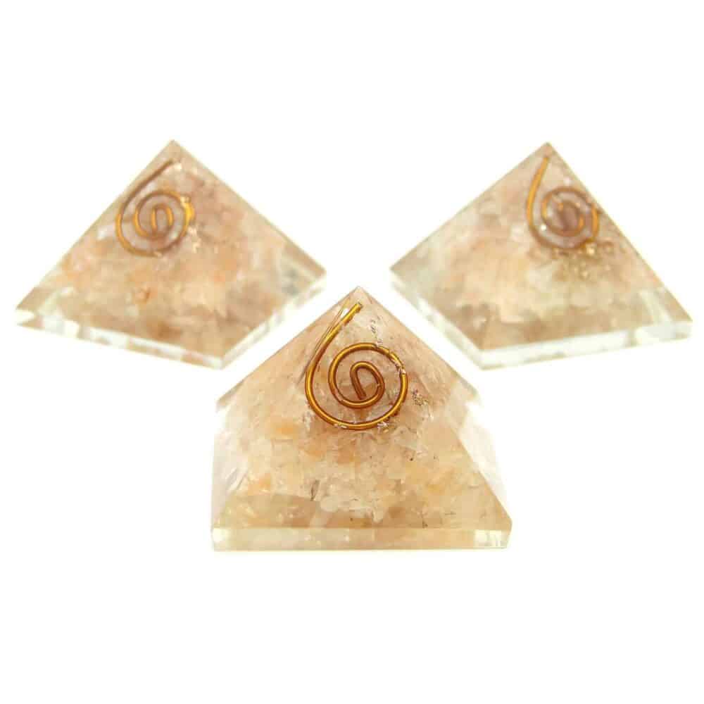 Nature's Crest - Orange Aventurine Orgone Pyramid - Orange Aventurine Orgone Pyramids Multiple