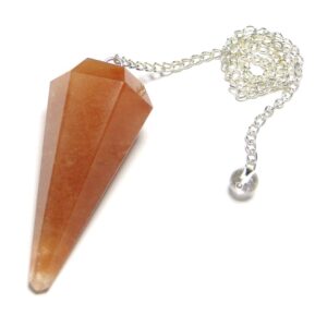 Orange Aventurine Faceted Dowsing Pendulum