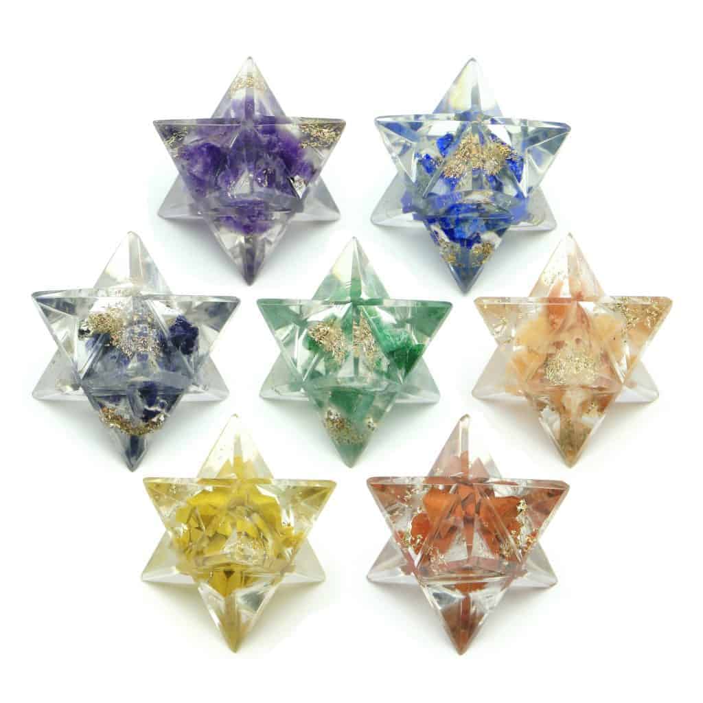 Orgone Chakra Merkaba Stars Set