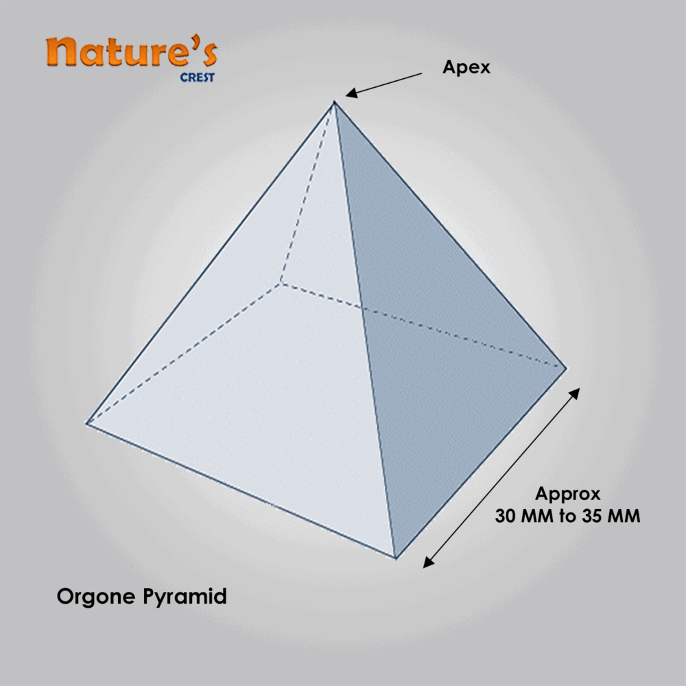 Nature's Crest - Crystal Quartz (Sphatik) Orgone Pyramid - Orgone Pyramid Vector