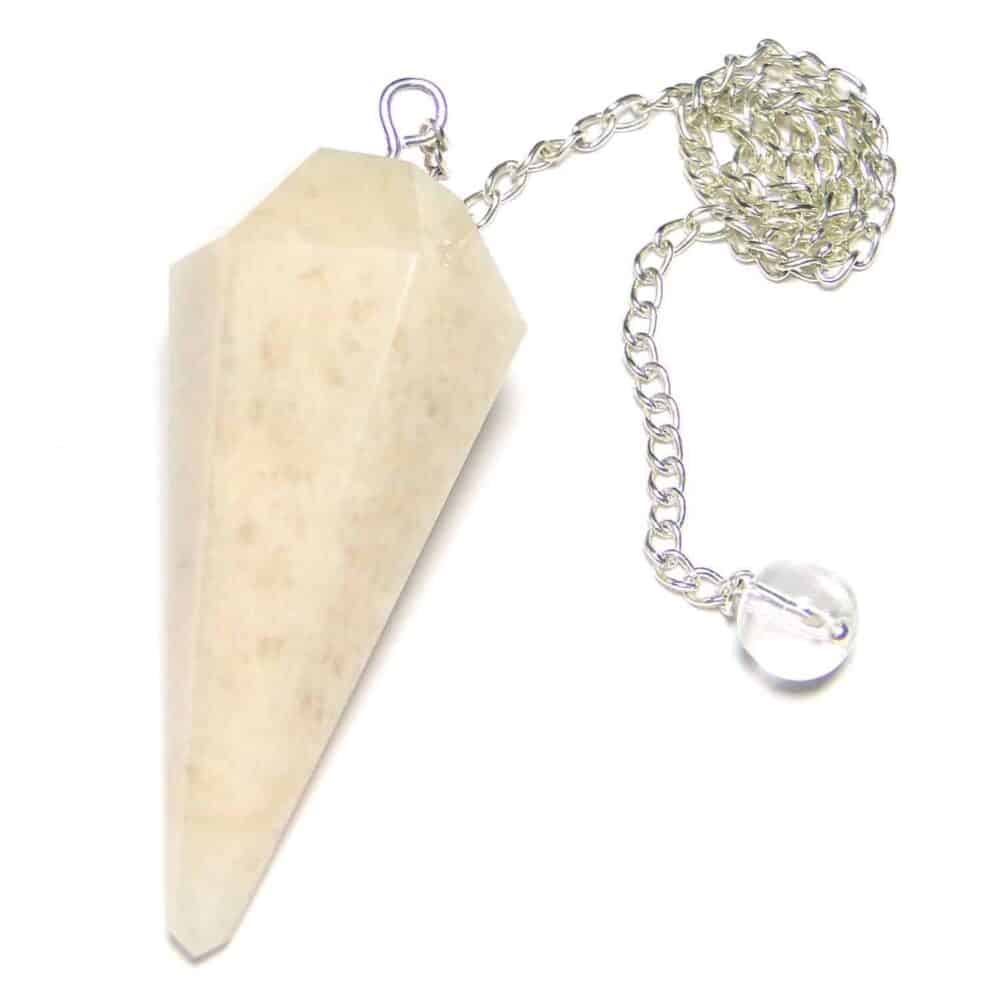 Nature's Crest - Peach Moonstone Faceted Dowsing Pendulum - Peach Moonstone Pendulum