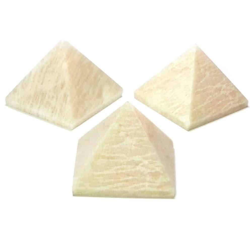 Nature's Crest - Peach Moonstone Pyramid - Peach Moonstone Pyramids Multiple