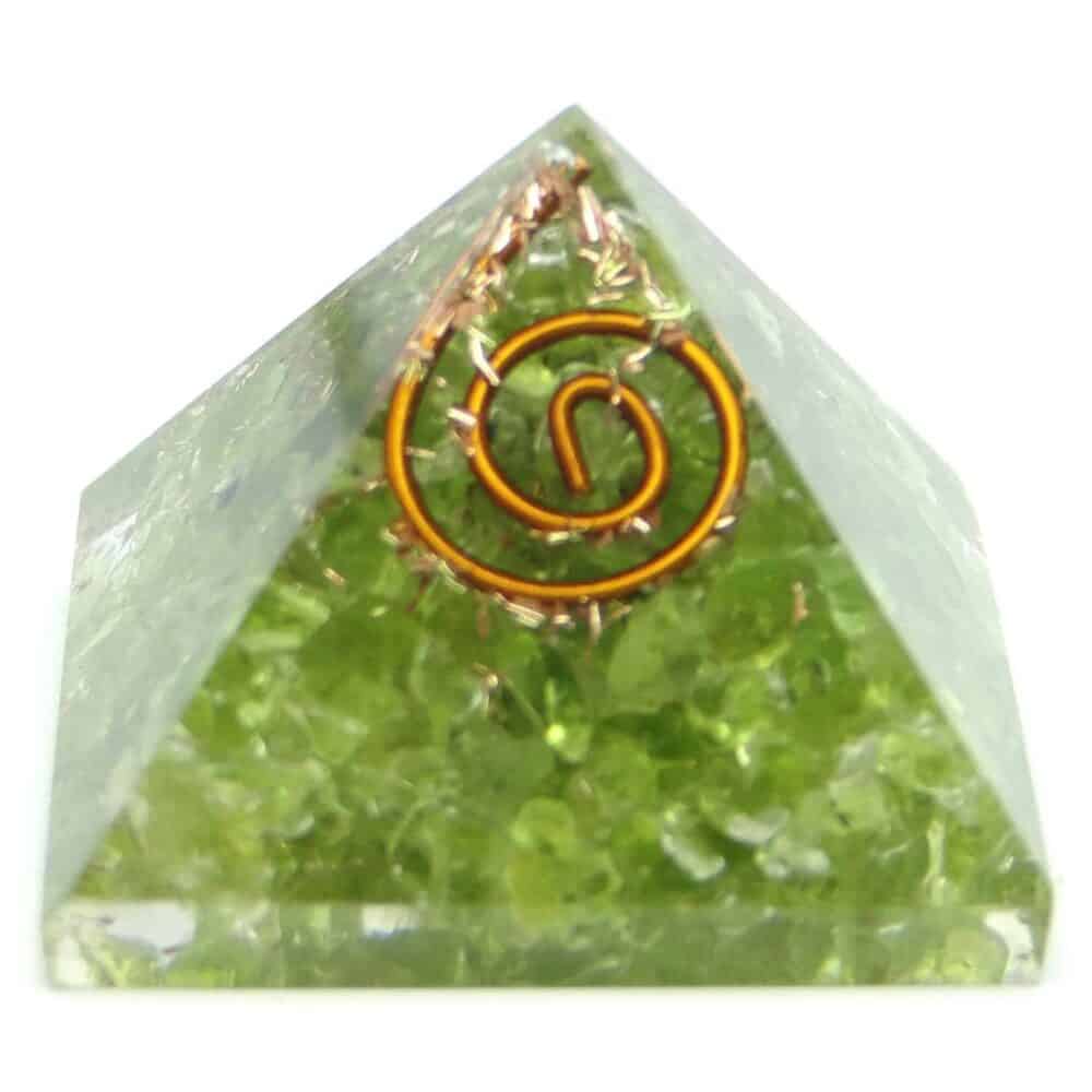 Nature's Crest - Peridot Orgone Pyramid - Peridot Orgone Pyramids