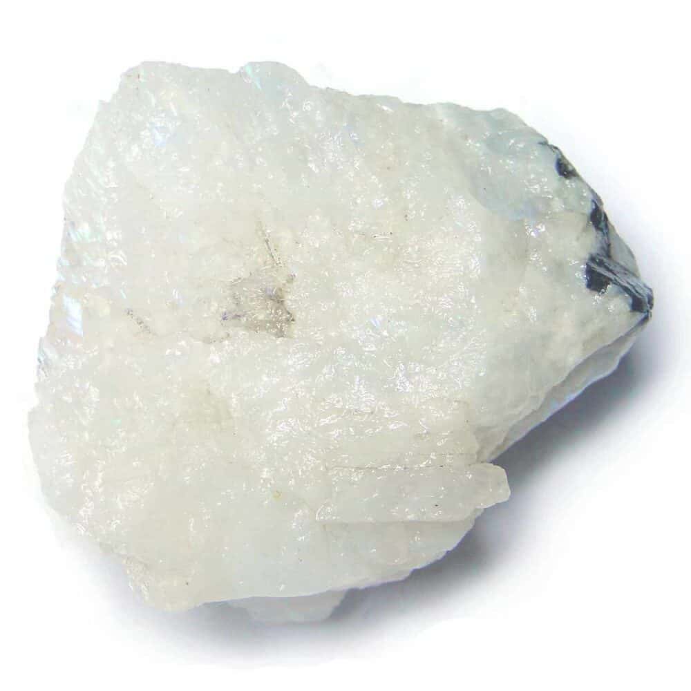 Nature's Crest - Rainbow Moonstone Natural Raw Rough Chunks - Rainbow Moonstone Rough Single