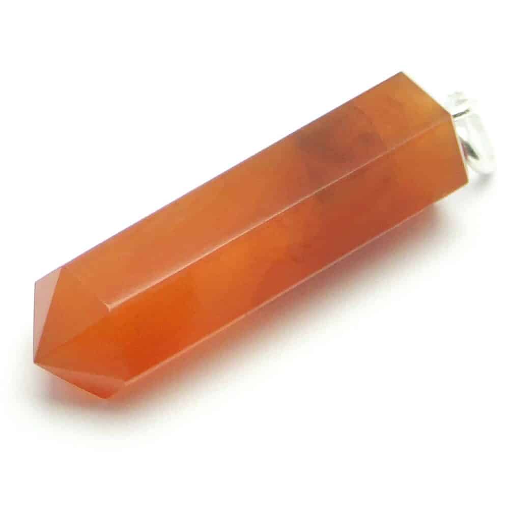 Nature's Crest - Red Carnelian Pencil Pendant - Red Carnelian Pencil Pendant Front