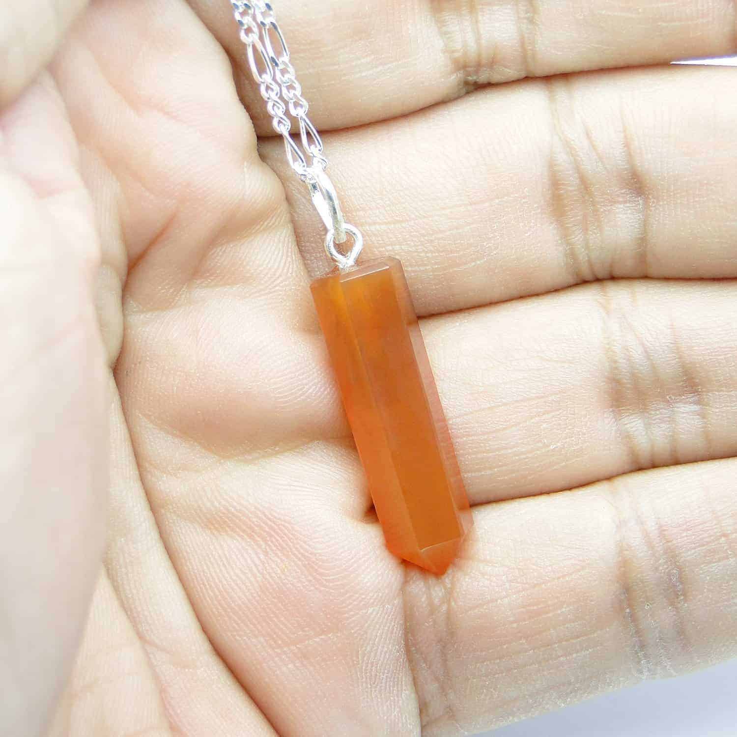 Red Carnelian Crystal necklace/ Healing crystal Wire Wrapped Point Necklace,  | eBay