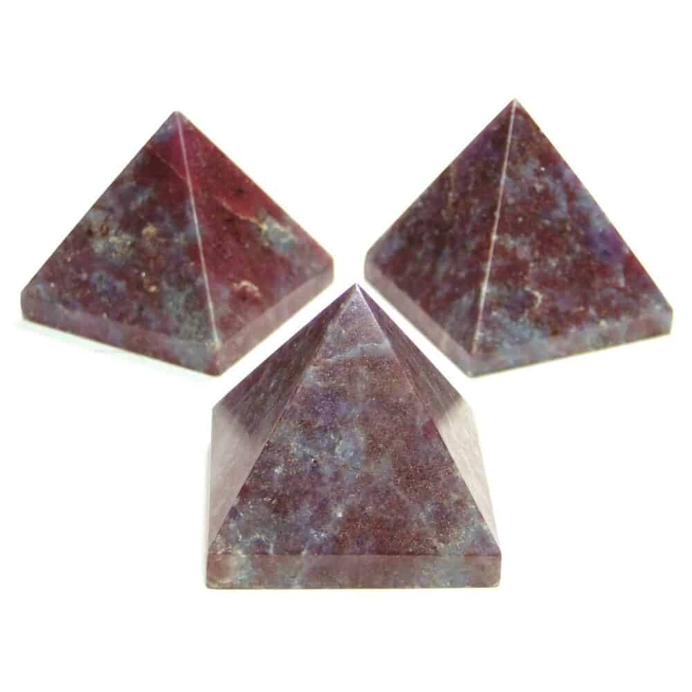 Nature's Crest - Ruby Kyanite (Manek / Manik) Pyramid - Rock Ruby Pyramids Multiple