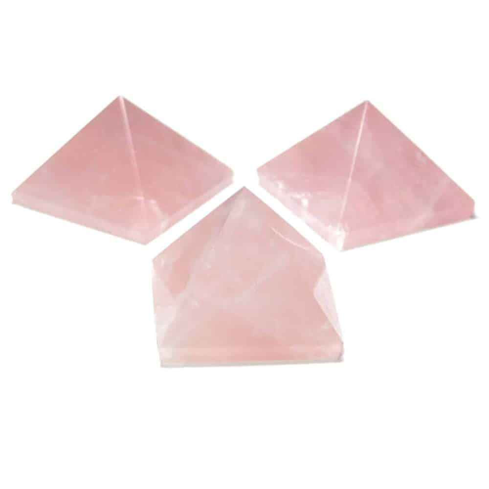 Nature's Crest - Rose Quartz Pyramid - Rose Quartz Pyramids Multiple