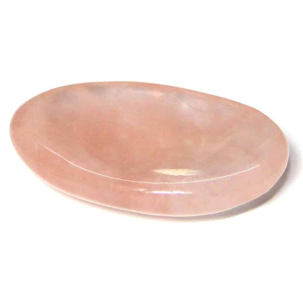 Nature's Crest - Rose Quartz Worry Stone Palm Stone Thumb Stone - Rose Quartz Worry Stones