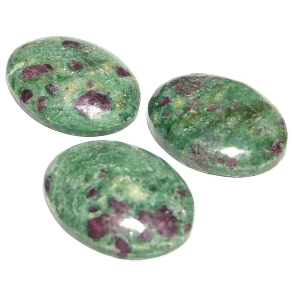 Nature's Crest - Ruby Fuchsite (Manek / Manik) Oval Cabochon - Ruby Fuchsite Cabochon Multiple