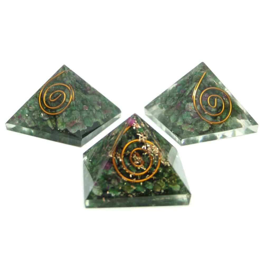 Nature's Crest - Ruby Fuchsite (Manek / Manik) Orgone Pyramid - Ruby Fuchsite Orgone Pyramids Multiple