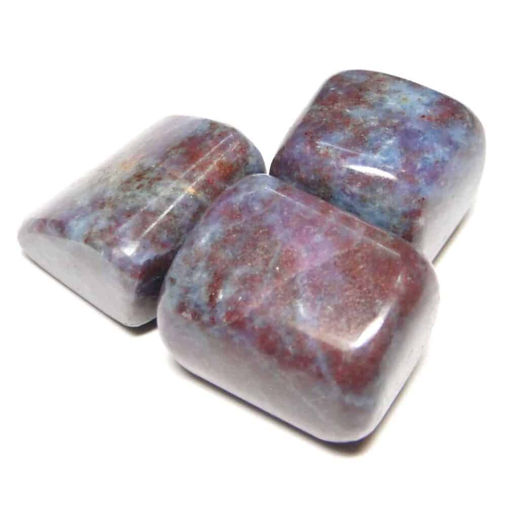 Nature's Crest - Ruby Kyanite (Manek / Manik) Tumbled Pebble Stones - Ruby Kyanite Tumbled Stone 3 Pc