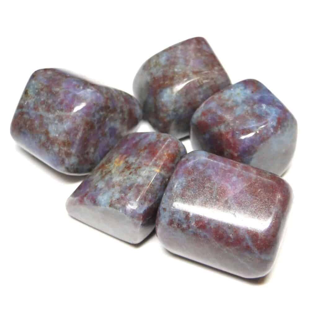 Nature's Crest - Ruby Kyanite (Manek / Manik) Tumbled Pebble Stones - Ruby Kyanite Tumbled Stone 5 Pc