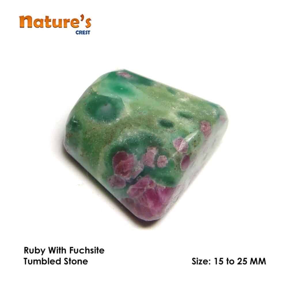 Nature's Crest - Ruby Fuchsite (Manek / Manik) Tumbled Pebble Stones - Ruby With Fuchsite Tumbled Stones