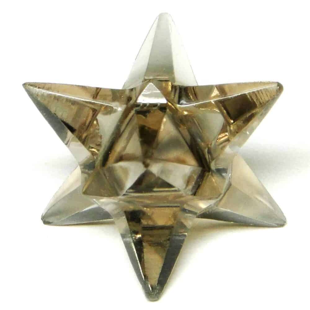 Nature's Crest - Smoky Quartz 14 Point Merkaba Star - Smokey 14 Points Merkaba Stars