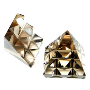 Smoky Quartz Clear Lemurian 9 Pyramid Master Pyramid