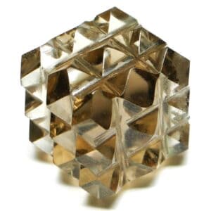 Smoky Quartz 54 Pyramids Power Cube