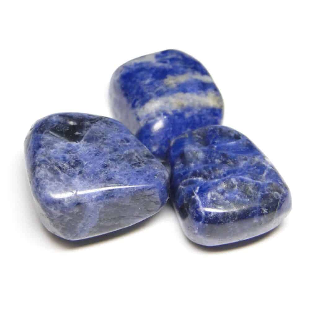 Nature's Crest - Sodalite Tumbled Pebble Stones - Sodalite Tumbled Stone 3 Pc