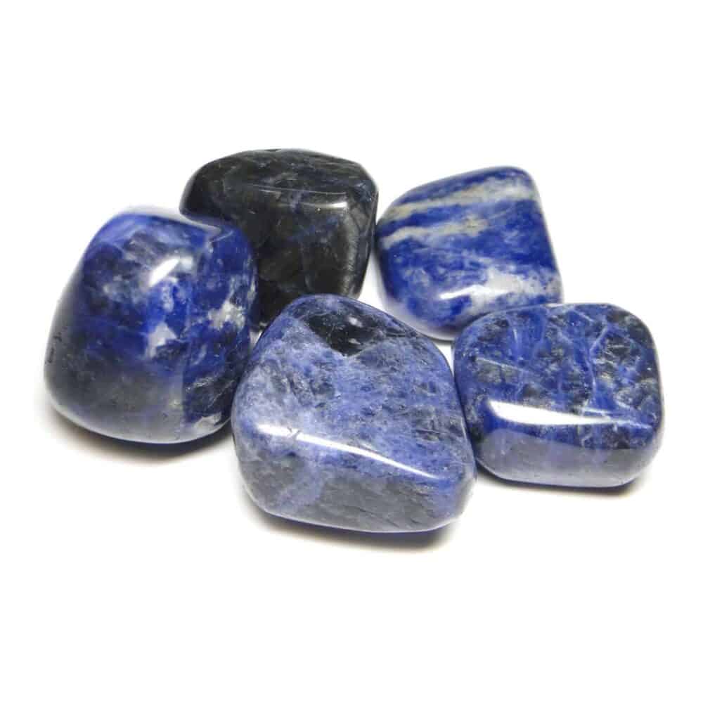 Nature's Crest - Sodalite Tumbled Pebble Stones - Sodalite Tumbled Stone 5 Pc
