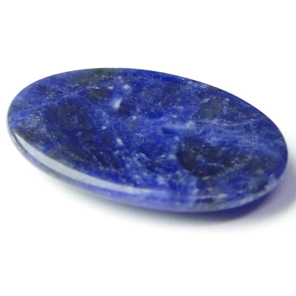 Nature's Crest - Sodalite Worry Stone Palm Stone Thumb Stone - Sodalite Worry Stone