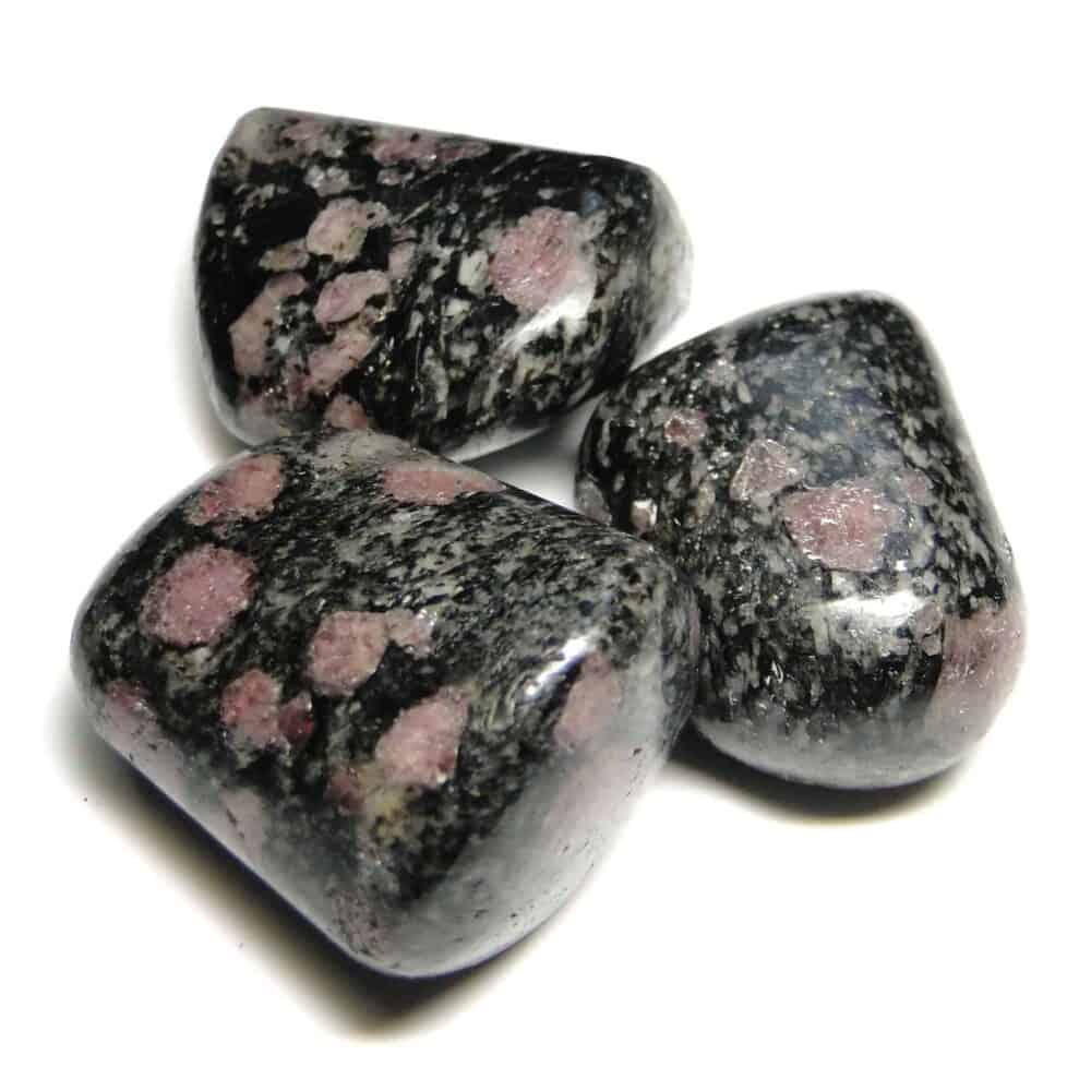 Nature's Crest - Spinel in Matrix Tumbled Pebble Stones - Spinal in Matrix Tumbled Stone 3 Pc