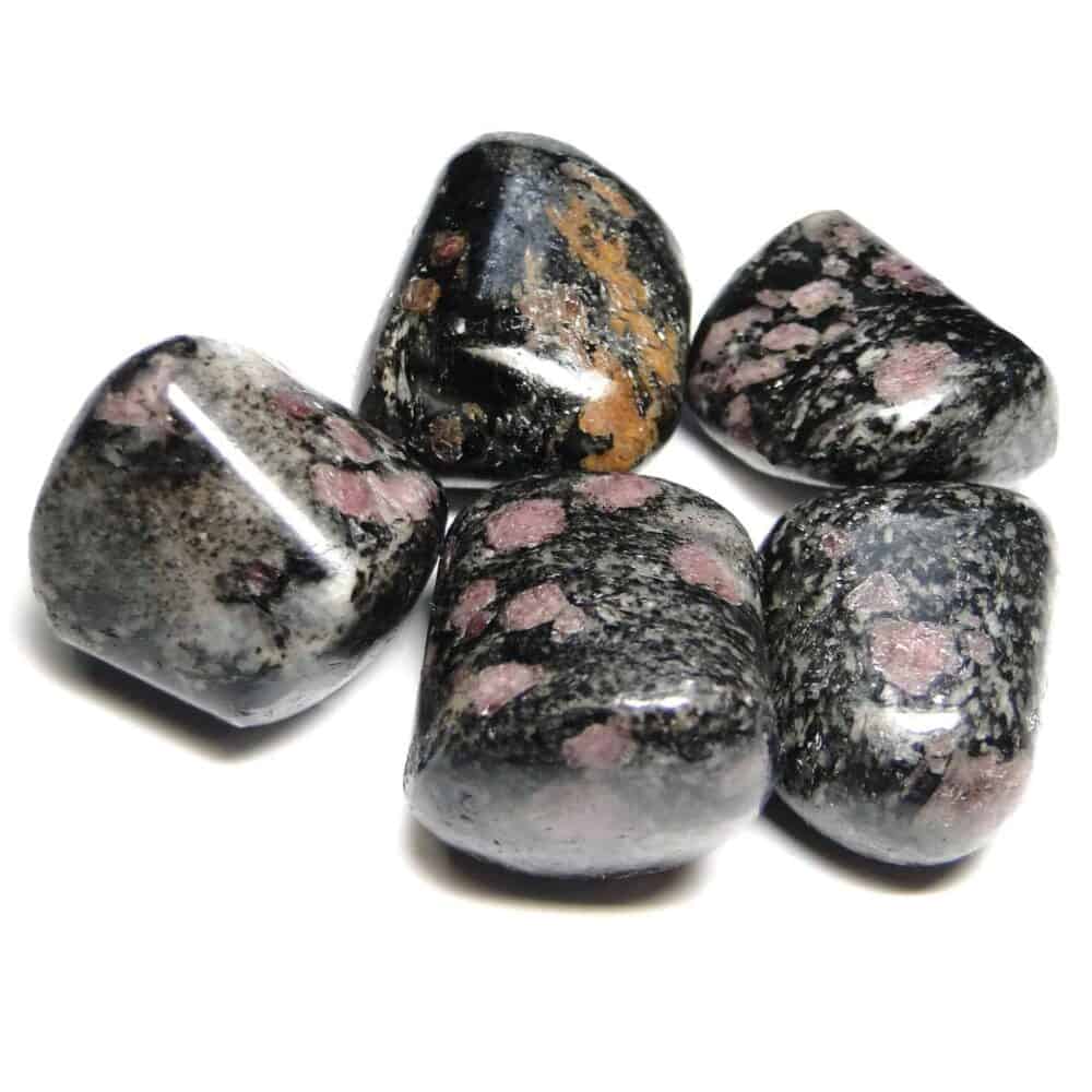 Nature's Crest - Spinel in Matrix Tumbled Pebble Stones - Spinal in Matrix Tumbled Stone 5 Pc