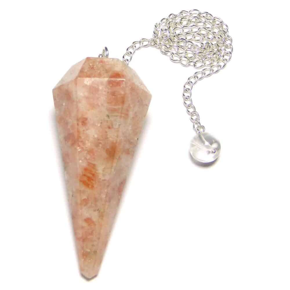 Nature's Crest - Sunstone Faceted Dowsing Pendulum - Sunstone Pendulum