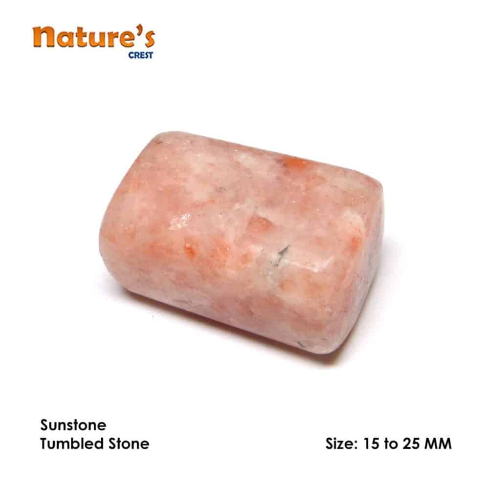 Nature's Crest - Sunstone Tumbled Pebble Stones - Sunstone Tumbled Stones