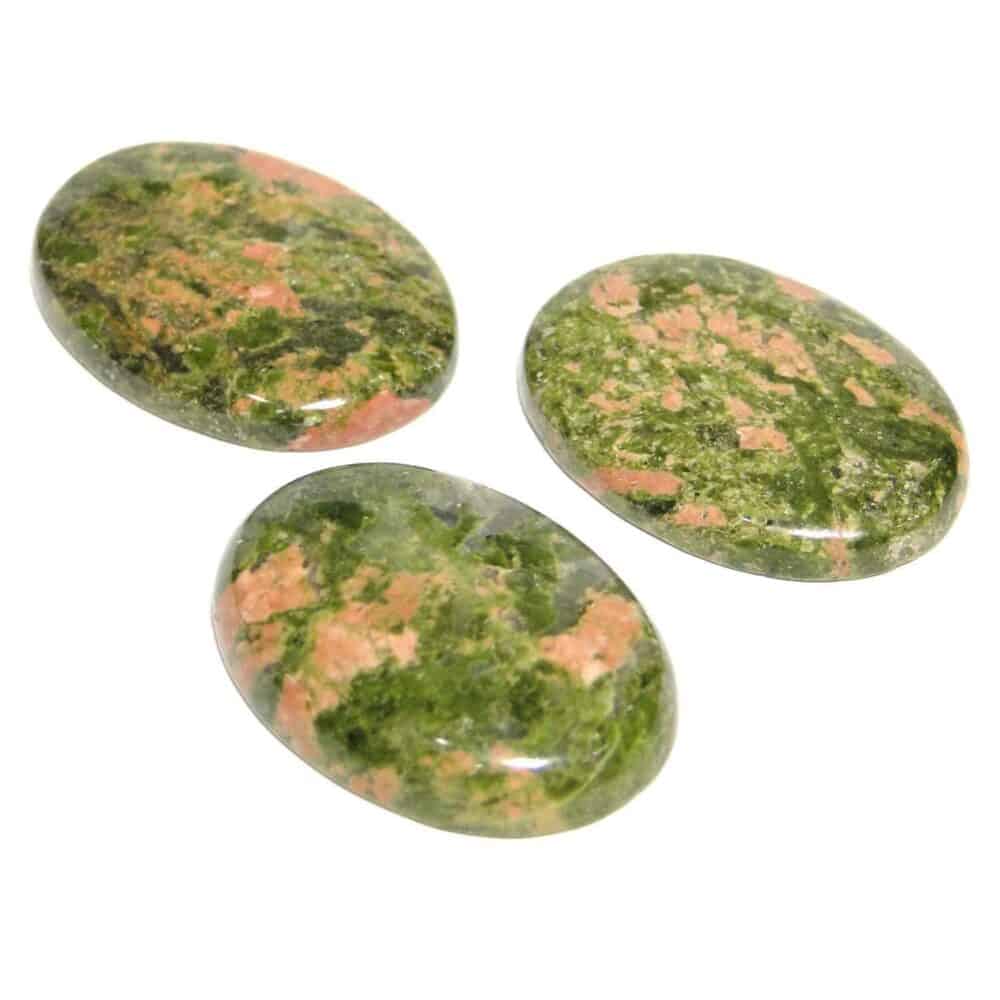 Nature's Crest - Unakite Jasper Oval Cabochon - Unakite Cabochon Multiple