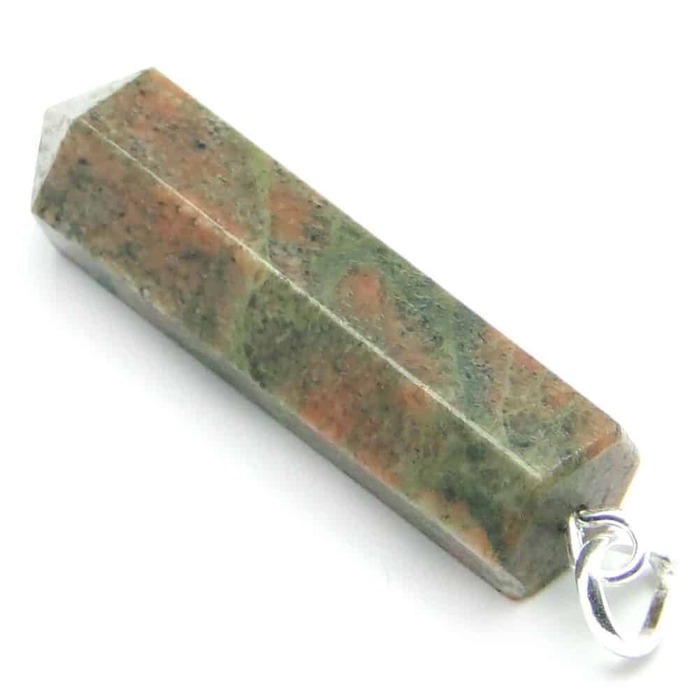 Nature's Crest - Unakite Pencil Pendant - Unakite Pencil Pendant Back