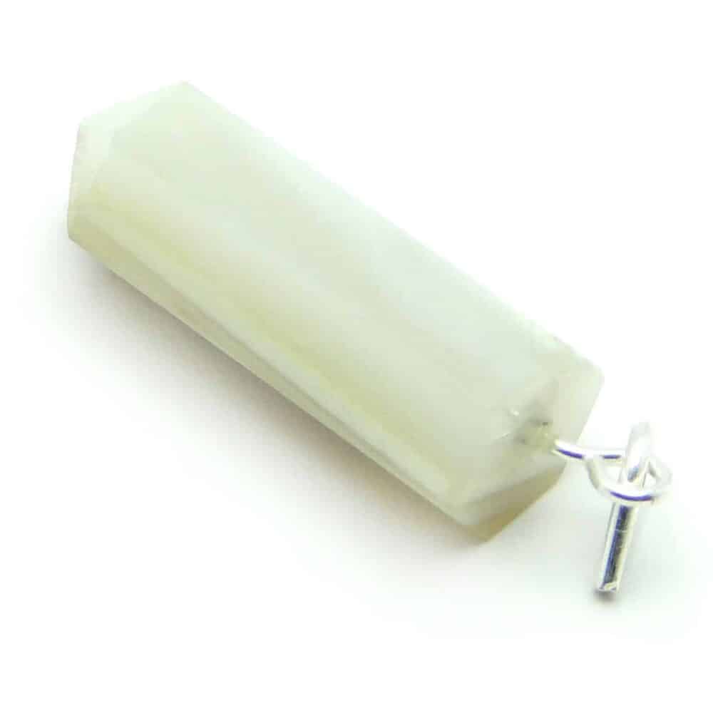 White Agate Pencil Pendant - Image 3