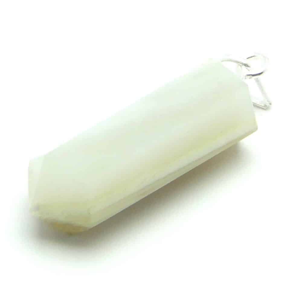 Nature's Crest - White Agate Pencil Pendant - White Agate Pencil Pendant Front