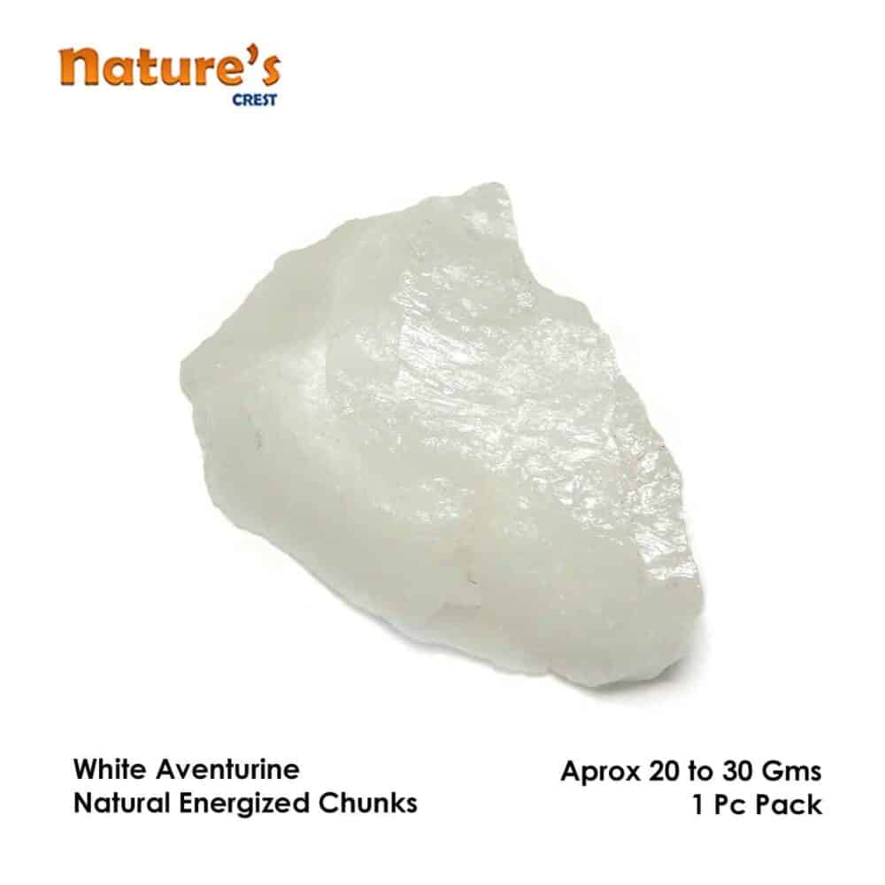 White Aventurine Natural Raw Rough Chunks - Image 3