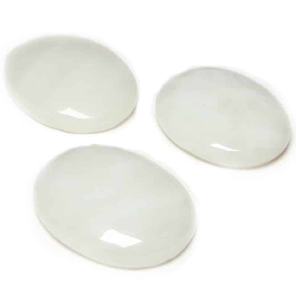 Nature's Crest - White Aventurine Oval Cabochon - White Aventurine Oval Multiple