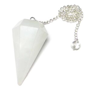 White Aventurine Faceted Dowsing Pendulum