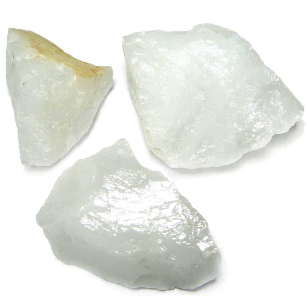 Nature's Crest - White Aventurine Natural Raw Rough Chunks - White Aventurine Rough Multiple