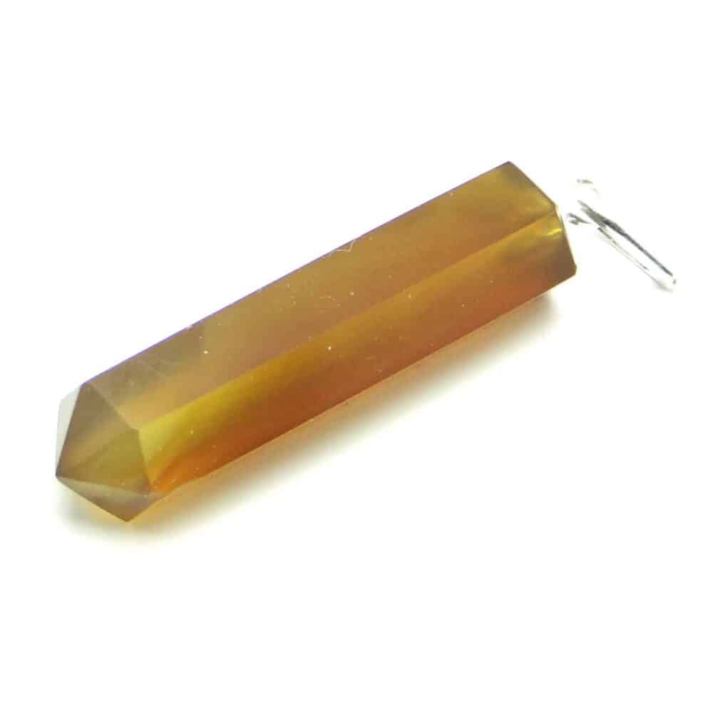 Nature's Crest - Yellow Agate Pencil Pendant - Yellow Agate Pencil Pendant Front