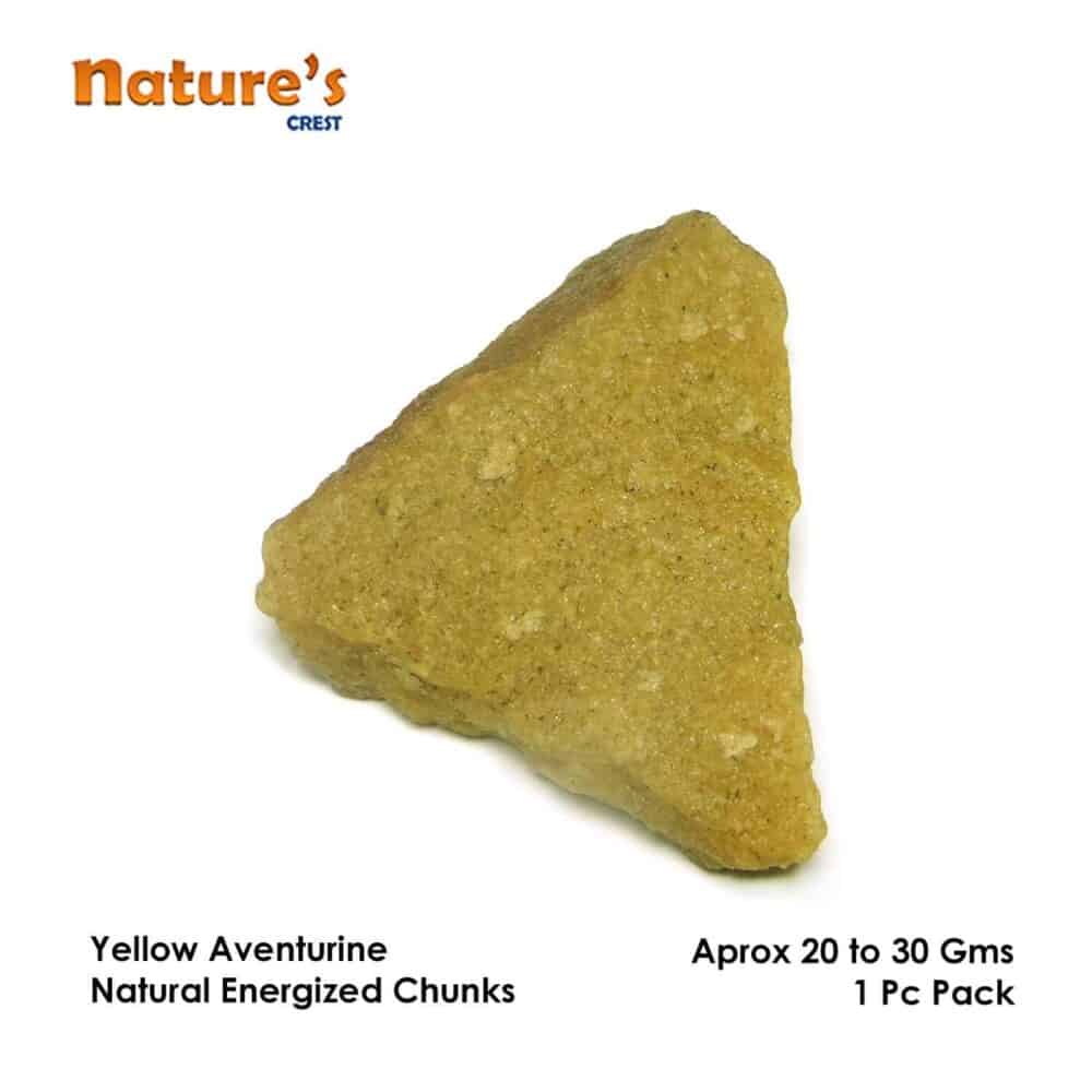 Nature's Crest - Yellow Aventurine Natural Raw Rough Chunks - Yellow Aventurine 1 Pc Vector 20 30 Gms