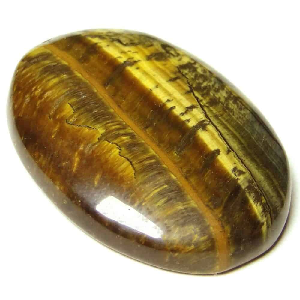 Nature's Crest - Tiger Eye Yellow Oval Cabochon - Yellow Tiger Eye Oval