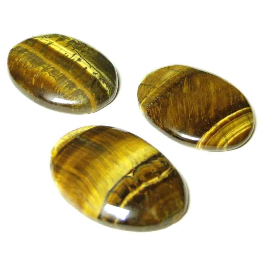Nature's Crest - Tiger Eye Yellow Oval Cabochon - Yellow Tiger Eye Oval Multiple