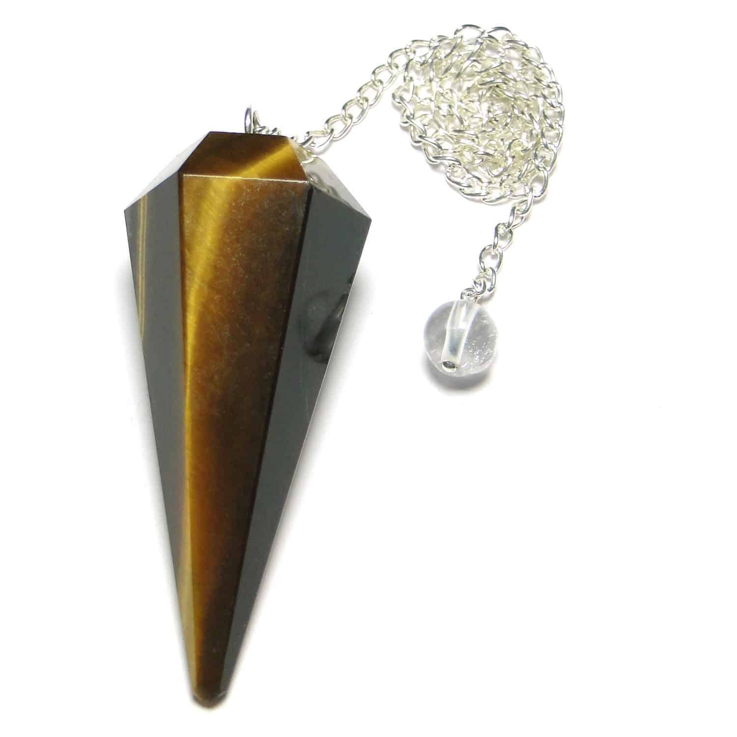 Tiger Eye Yellow Faceted Dowsing Pendulum Nature s Crest