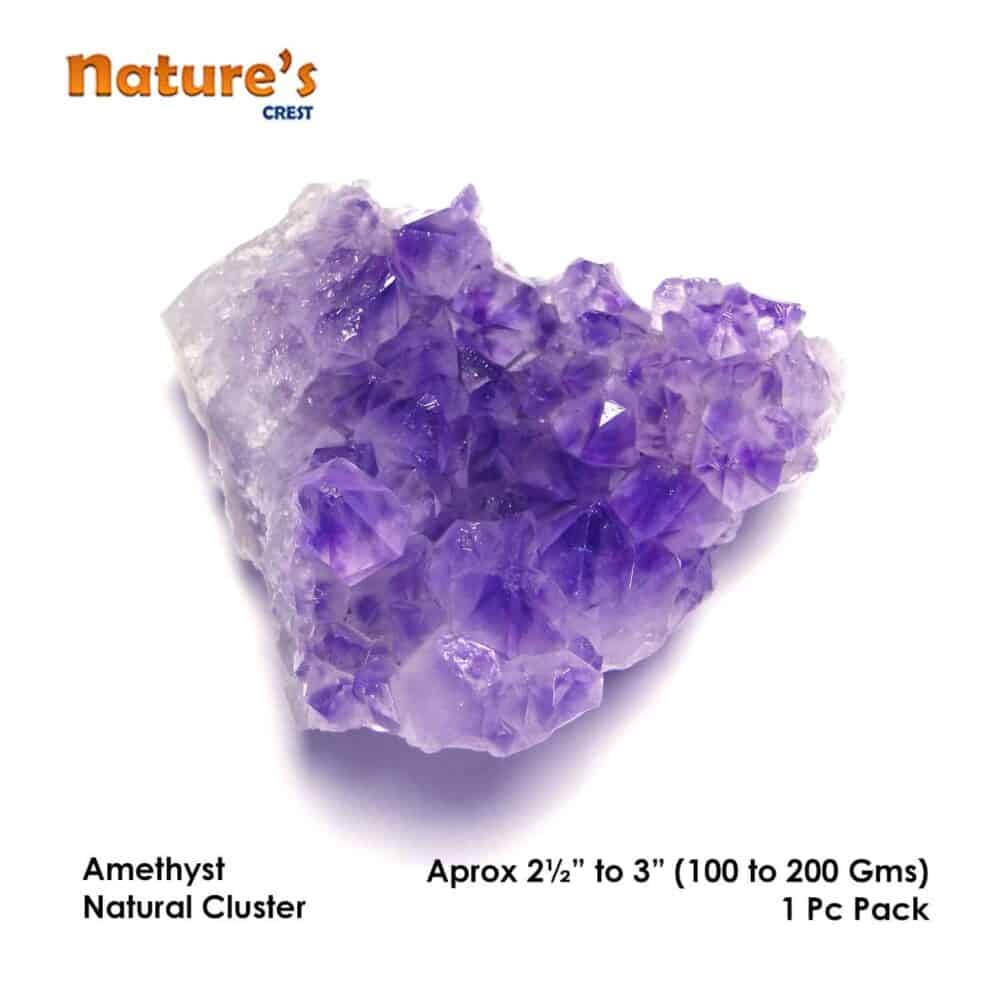 Nature's Crest - Amethyst Natural Cluster - Amethyst Natural Cluster Vector 1 Pc 100 to 200 gms